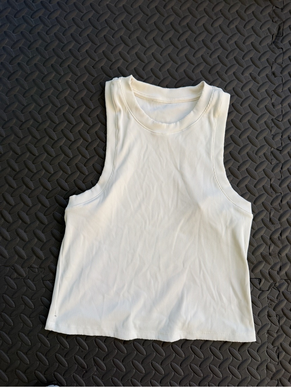 Peloton Cream Ribbed Tank Top